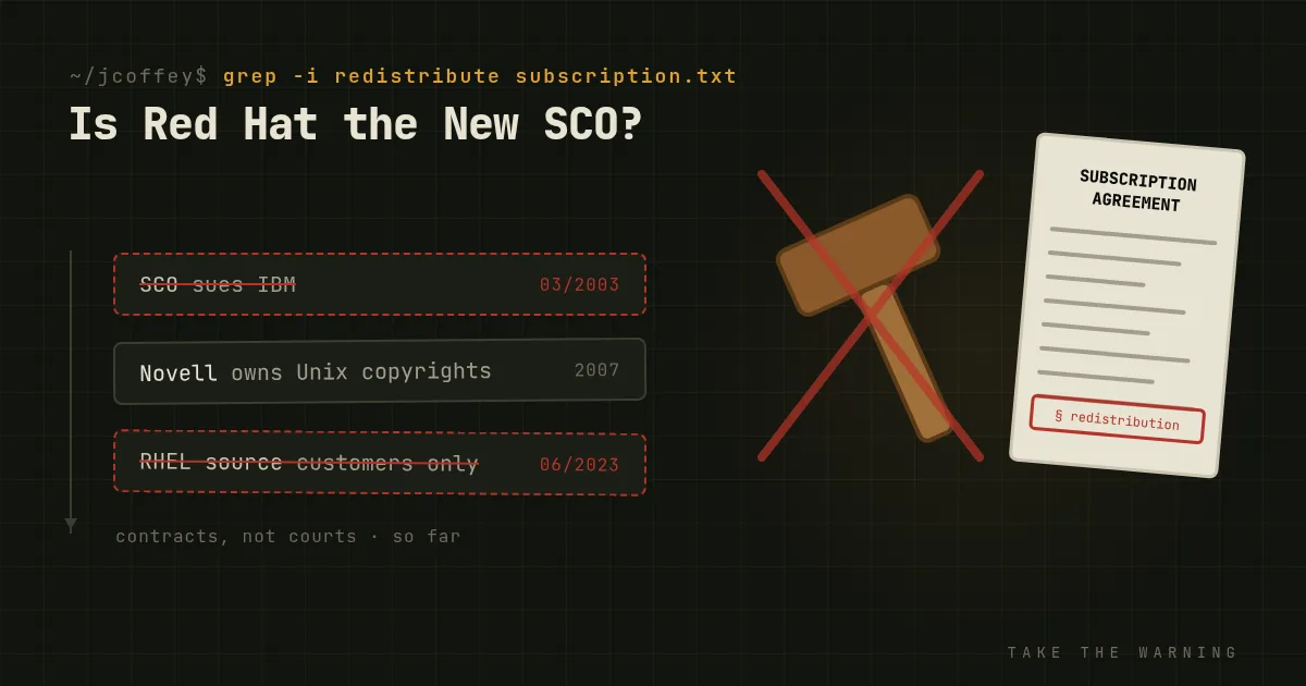 Is Red Hat the New SCO?