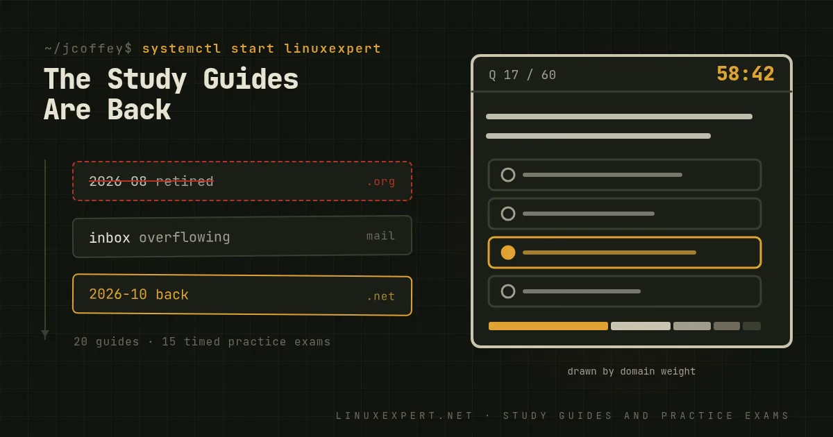The LINUXexpert Study Guides Are Back