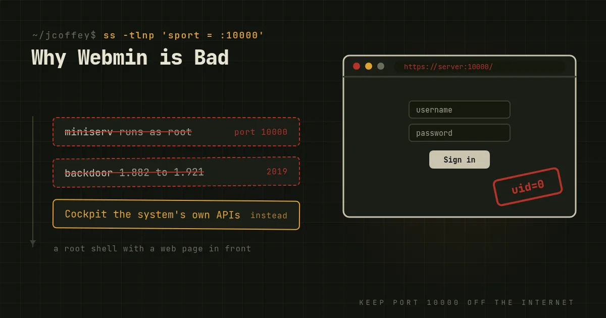 Why Webmin is Bad